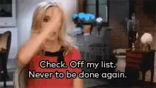 someone confidently checking items off a list, satisfied nod